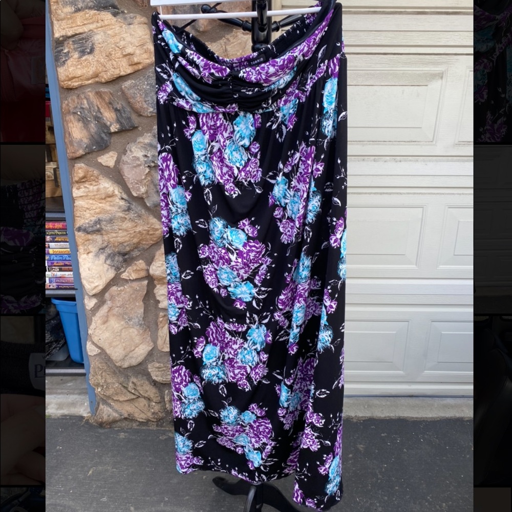 Torrid long strapless maxi dress